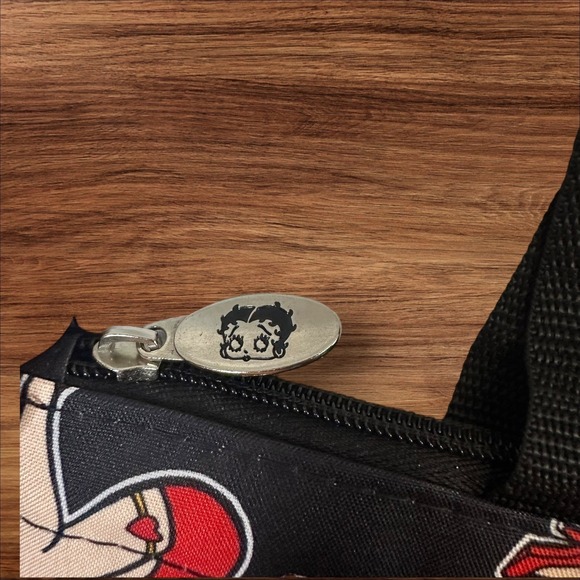 Betty Boop Tote Bag & Coin Purse Set Black Novelty Cartoon Character - Picture 9 of 9